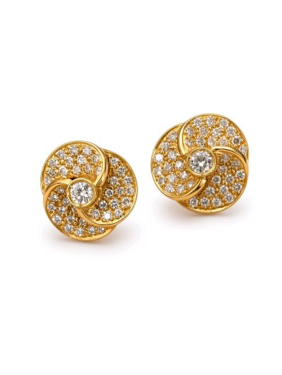 Creolen 750 Gold Diamant 0,2 ct Stecker