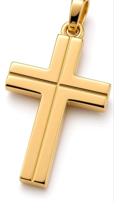 Anhänger Kreuz 750 Gold Jesus Christus Maria