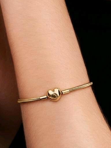 585 Gold Pandora Armband 14K mit Charm-Anhänger