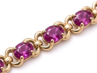 Tennisarmband 585 Gold Rubin 4,5 ct